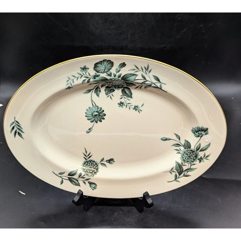 Vintage Pickard China Diana Oval Serving Platter 12.25" Floral Flower